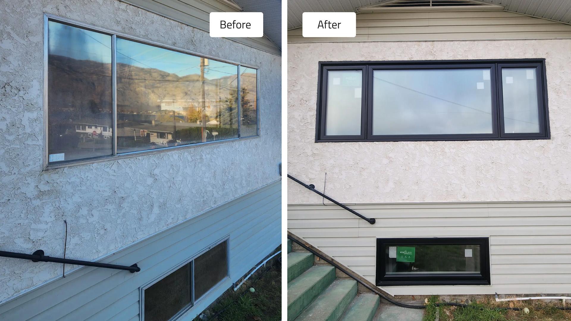 before and after replacement window