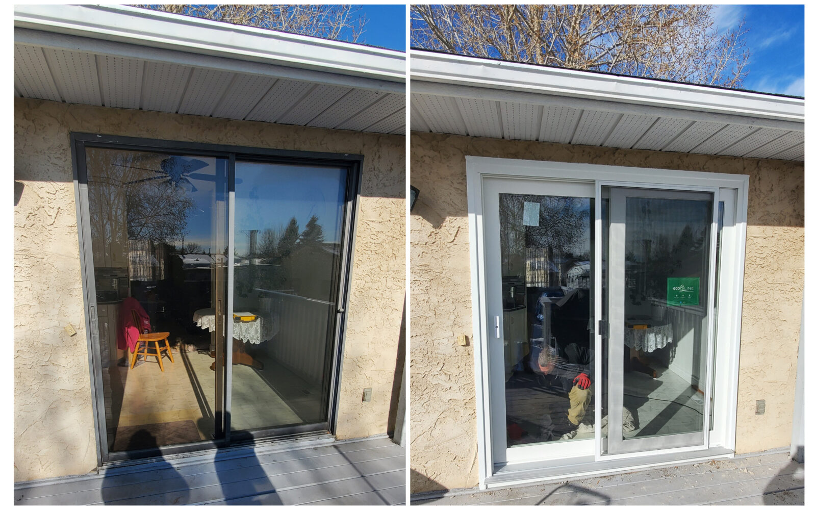 Patio Door before/after